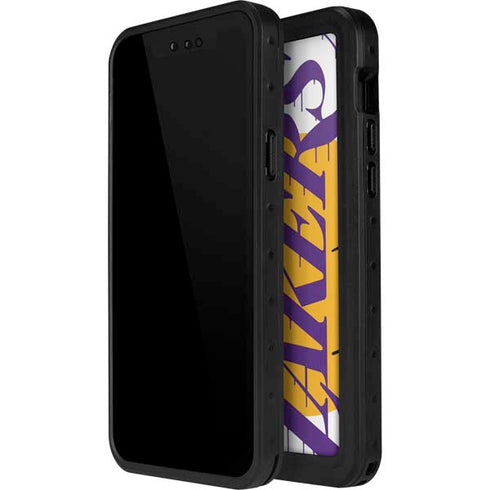 NBA Los Angeles Lakers Large Logo iPhone 15 Pro Waterproof Case